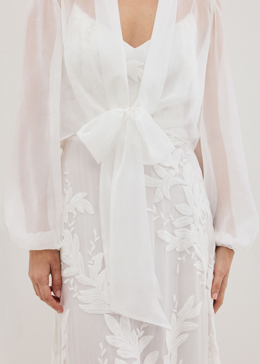 Arabella Silk Cover Up - Ivory