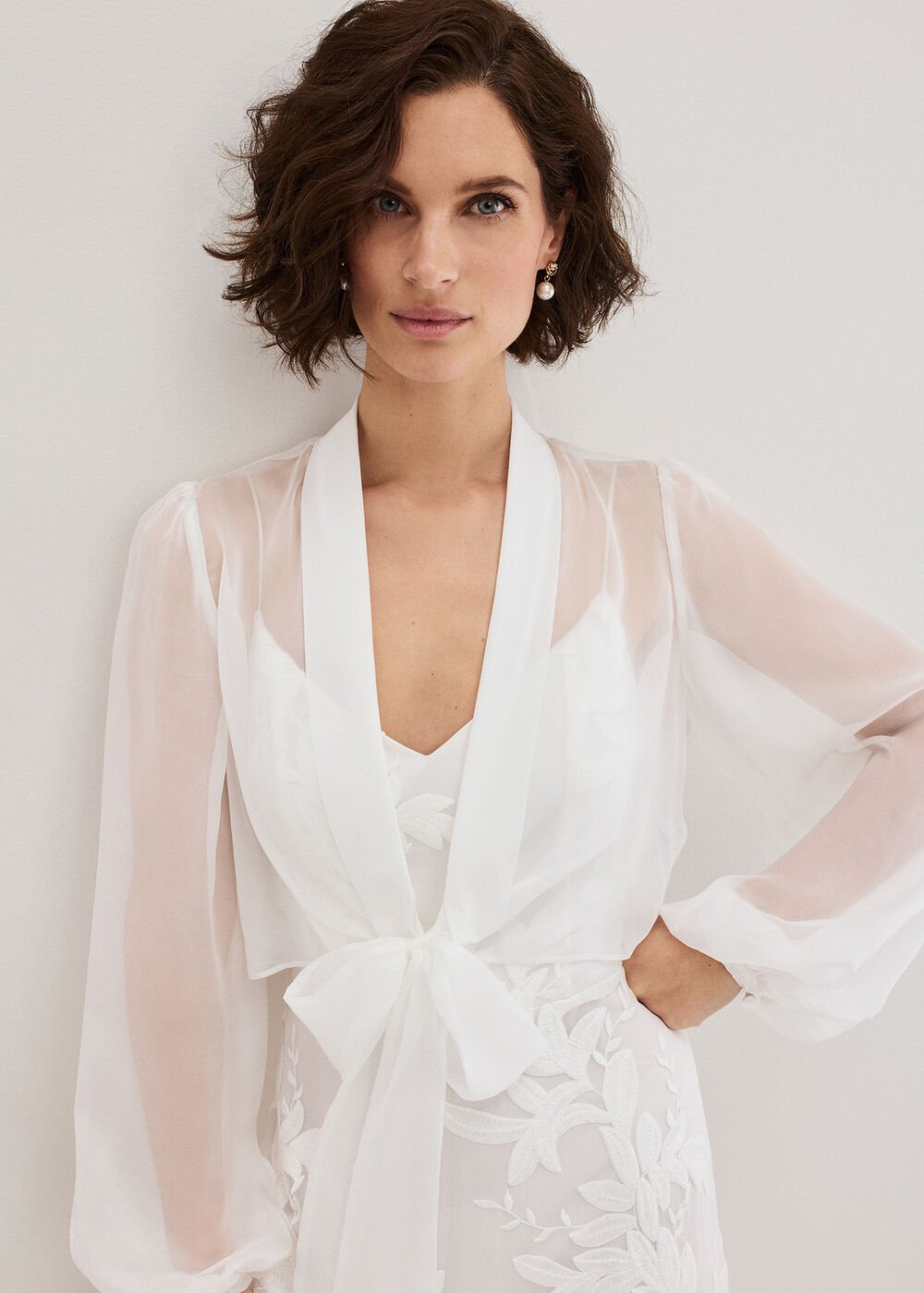 Arabella Silk Cover Up - Ivory