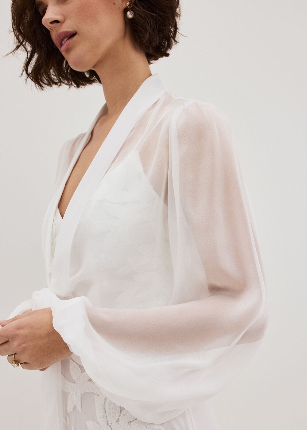 Arabella Silk Cover Up - Ivory