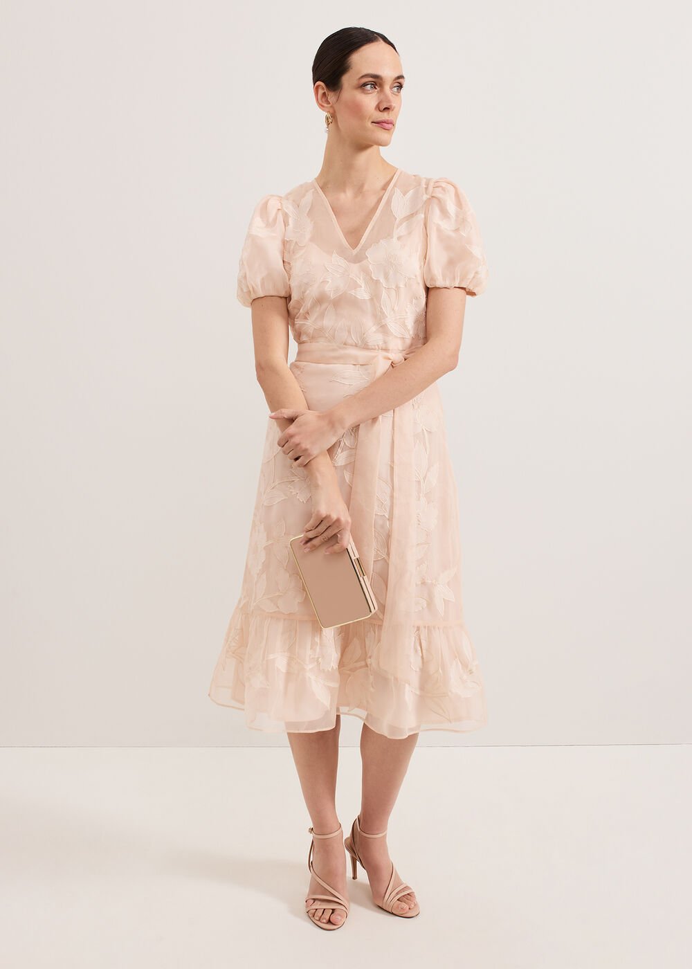 Chrissie Wrap Dress - Pale Pink