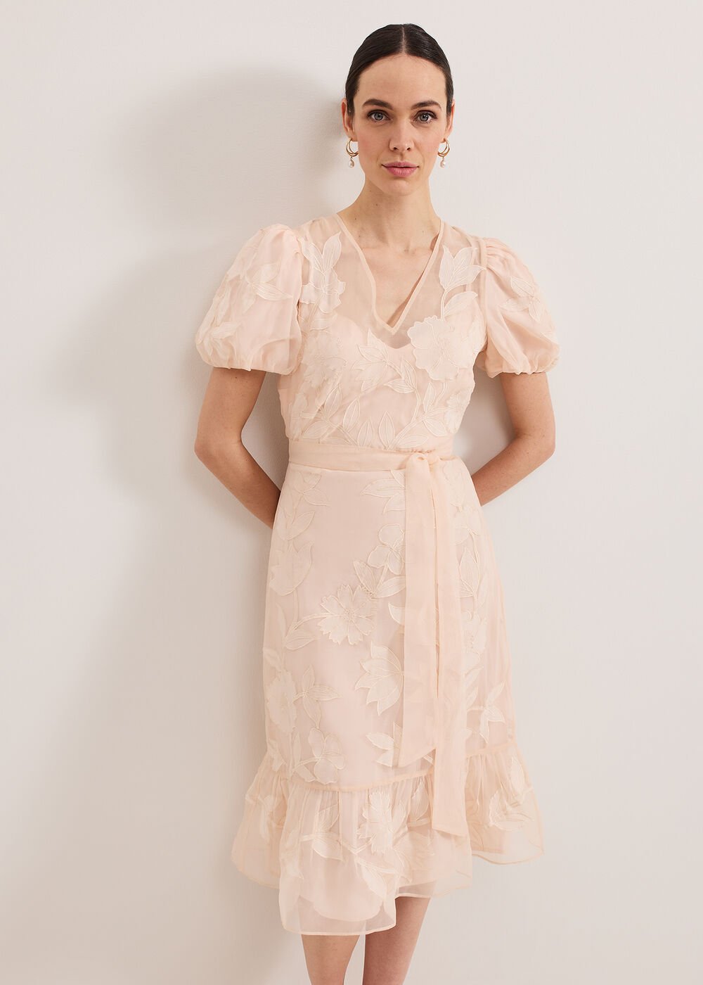 Chrissie Wrap Dress - Pale Pink
