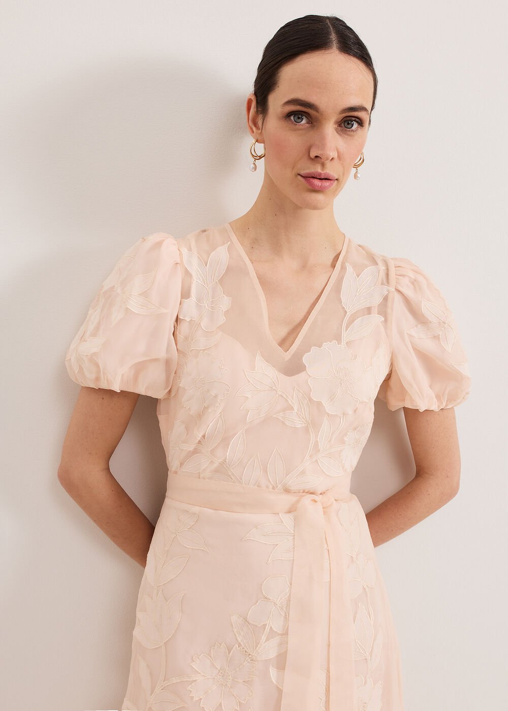 Chrissie Wrap Dress - Pale Pink
