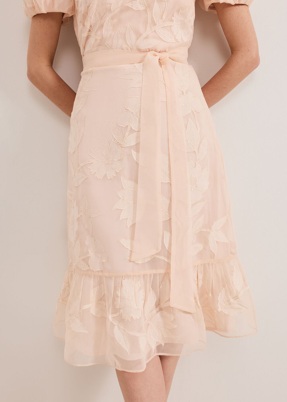Chrissie Wrap Dress - Pale Pink