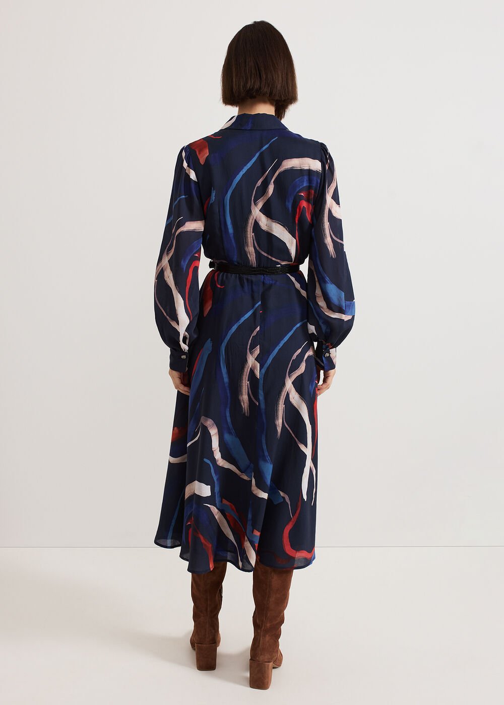 Katy Shirt Dress - Navy