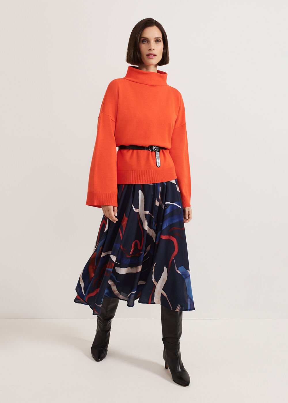 Katy Shirt Dress - Navy
