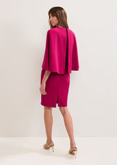 Veronica Cape Dress - Pink