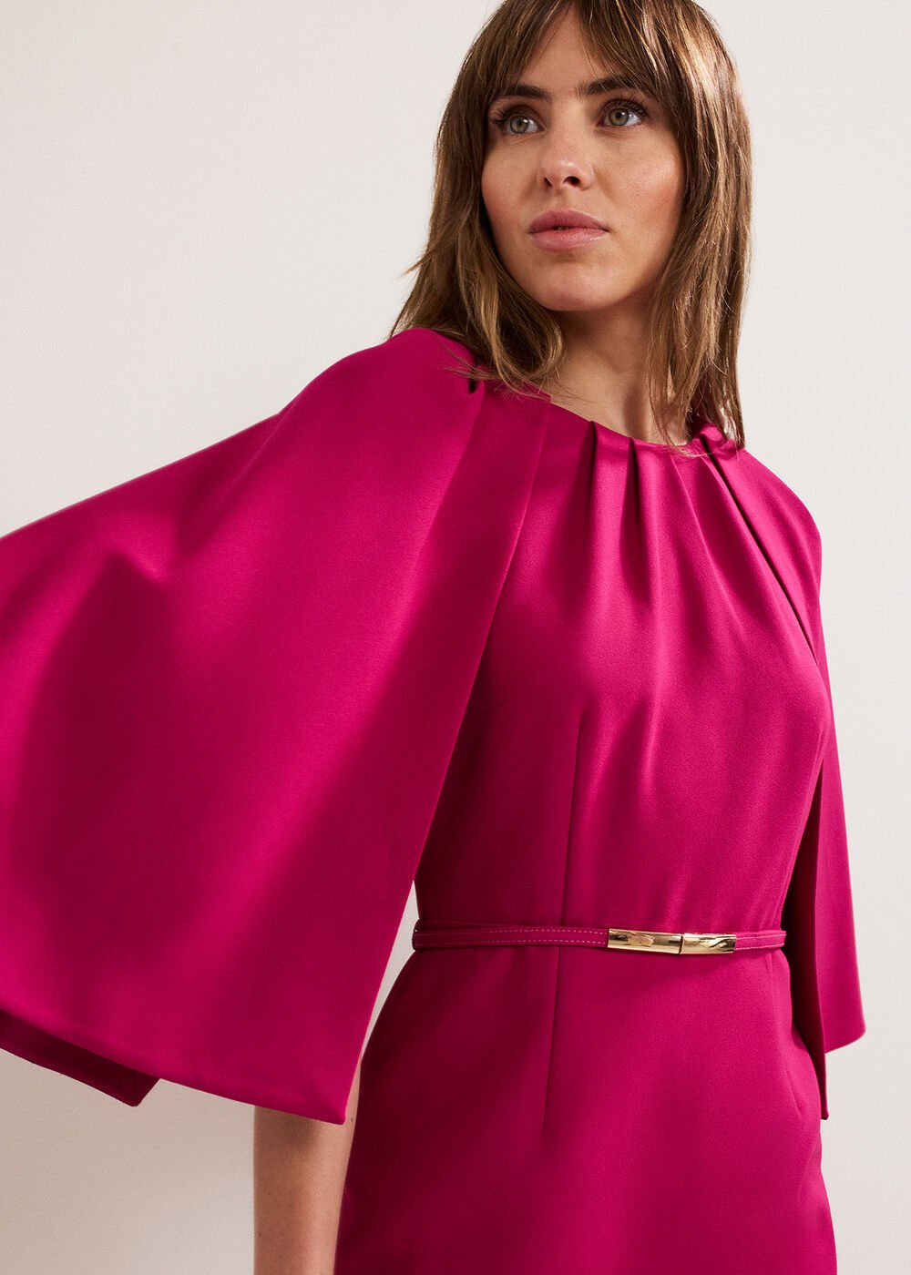Veronica Cape Dress - Pink