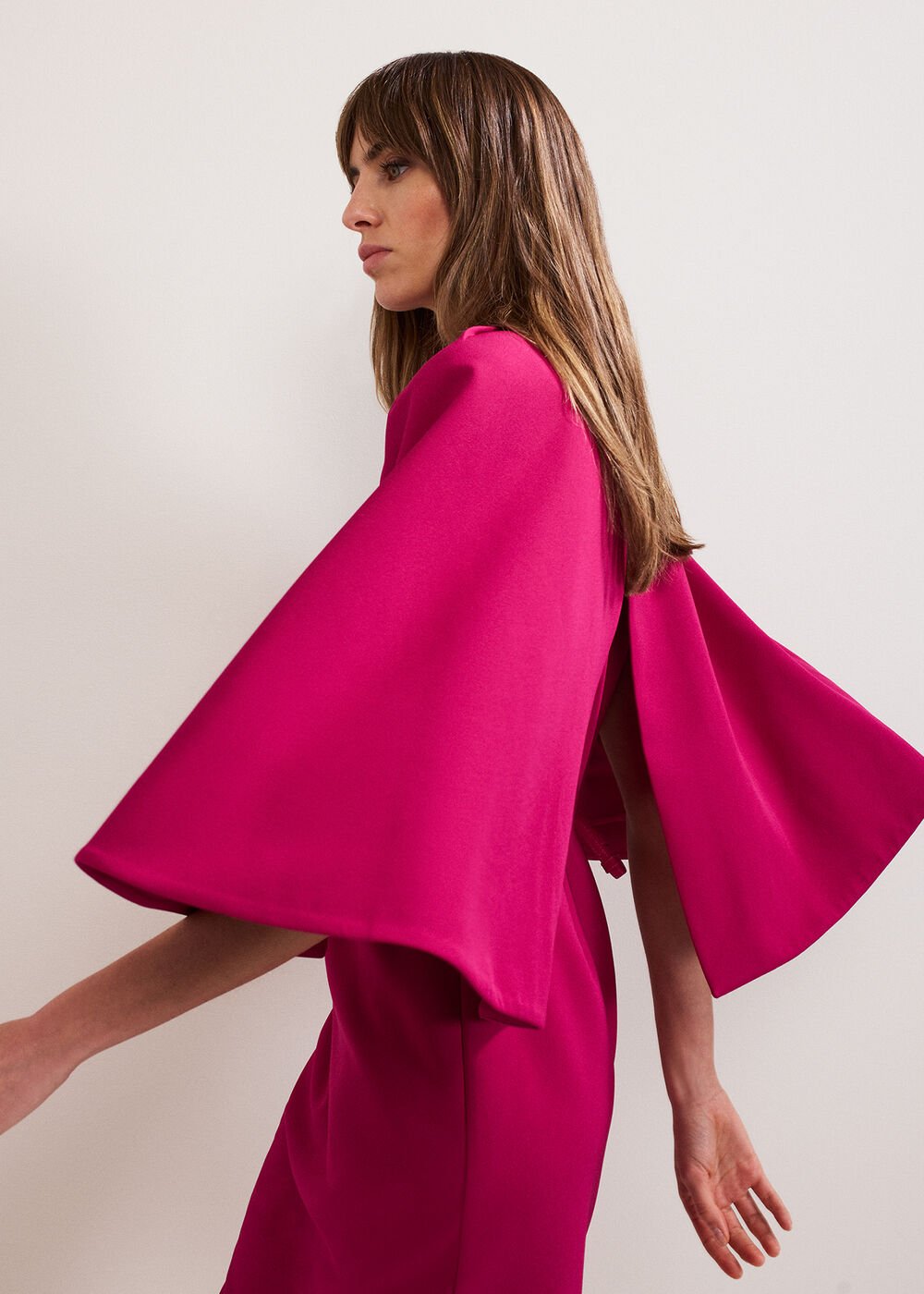 Veronica Cape Dress - Pink