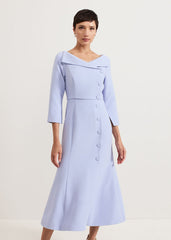 Sienna Tux Dress - Pale Blue