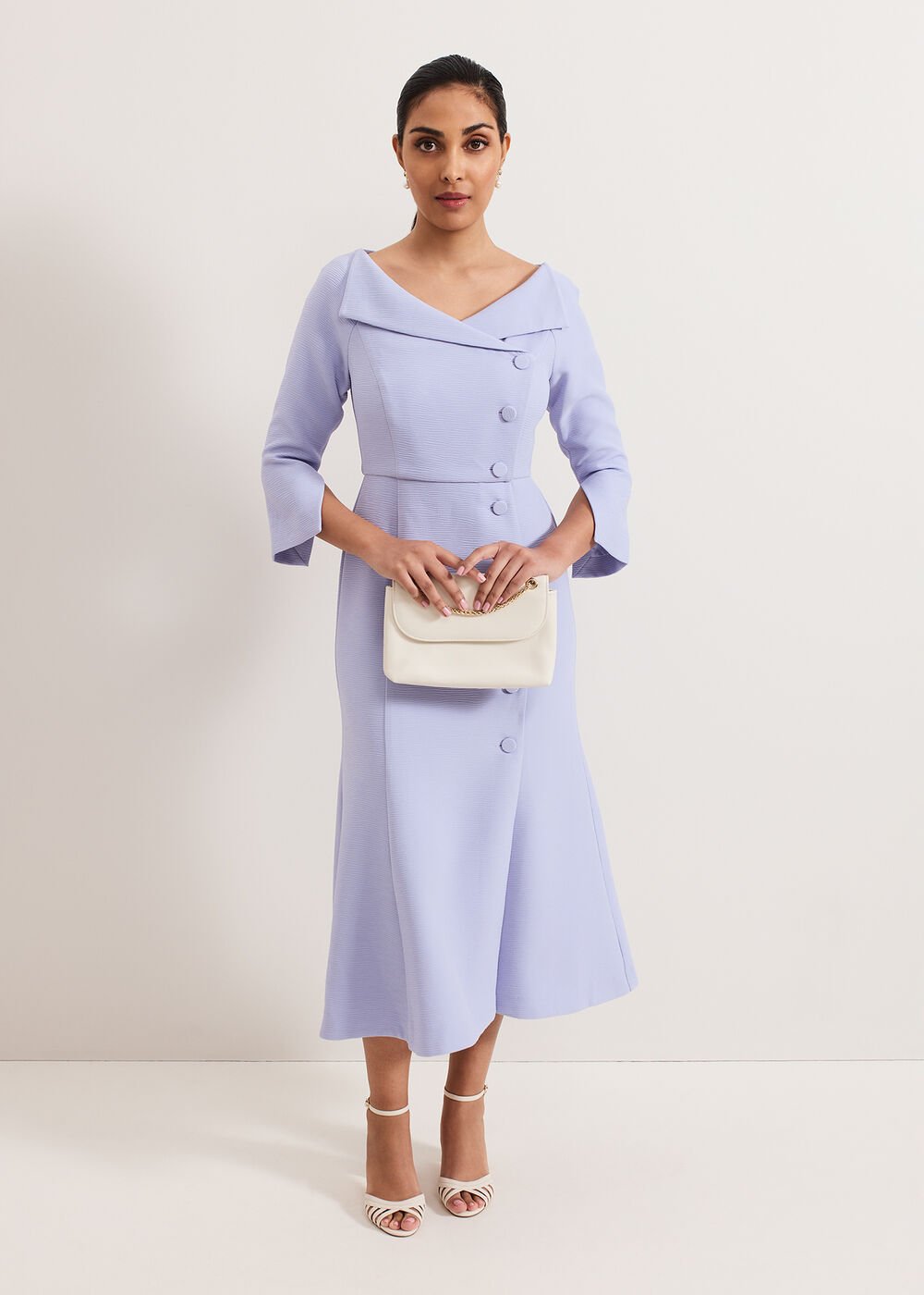 Petite Sienna Dress - Pale Blue