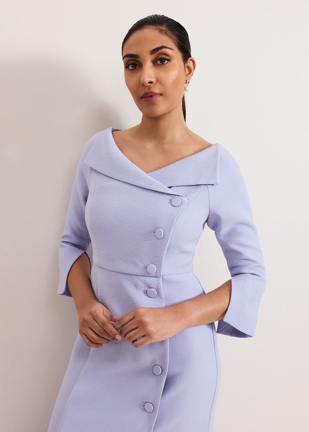 Petite Sienna Dress - Pale Blue