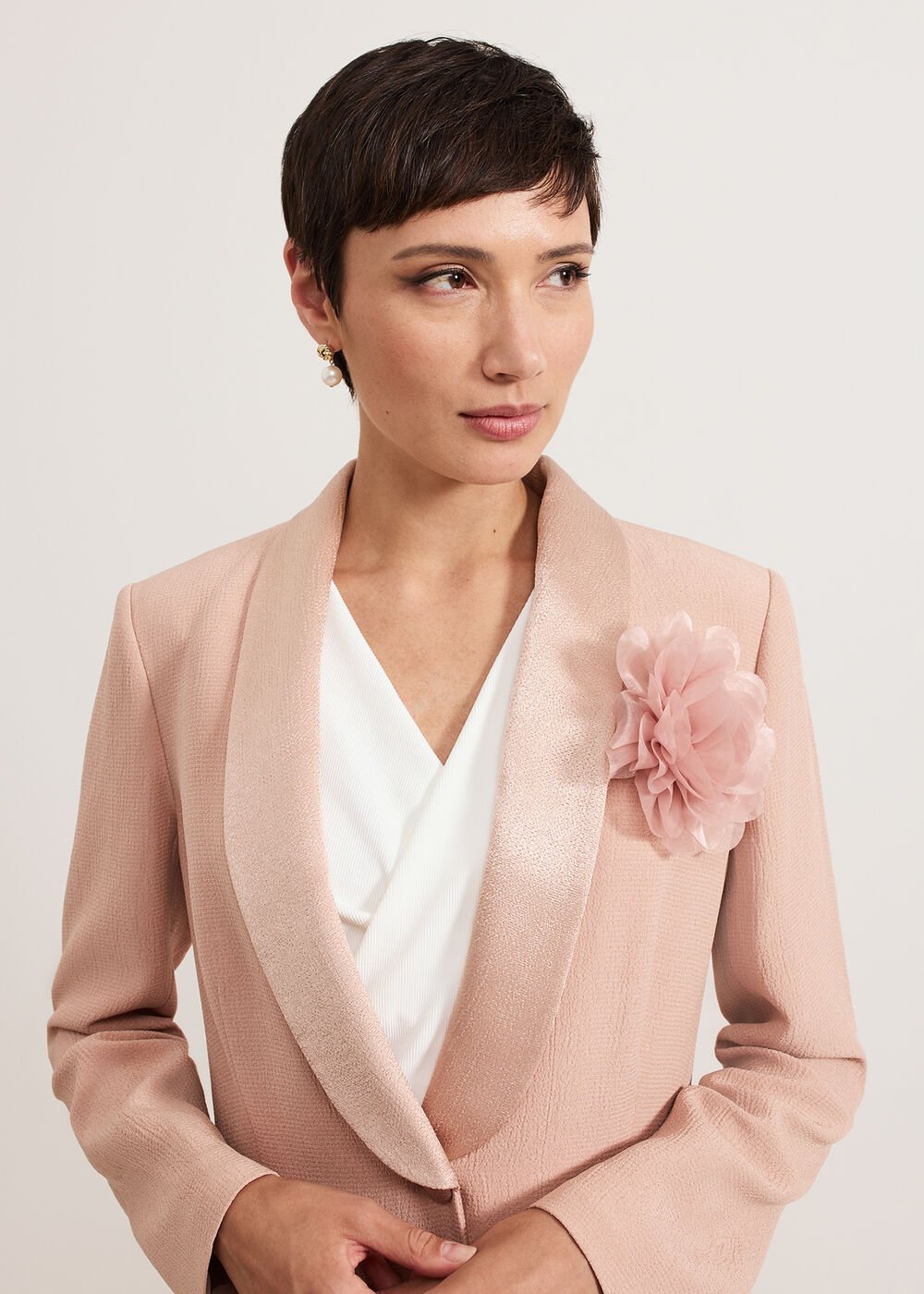 Jorja Suit Jacket - Pale Pink