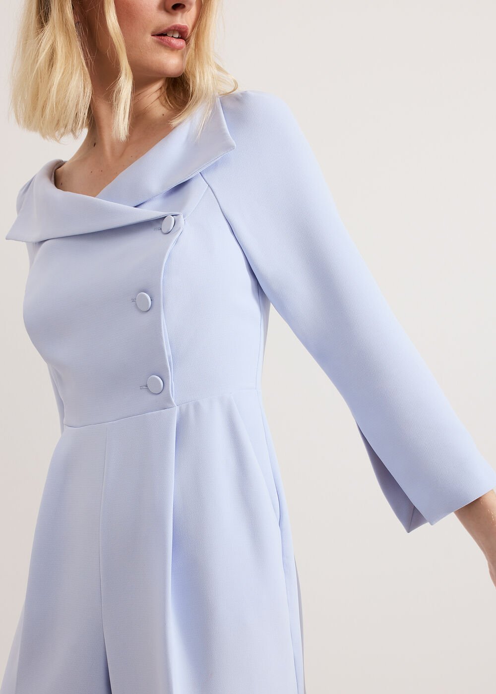 Sienna Tux Jumpsuit - Blue
