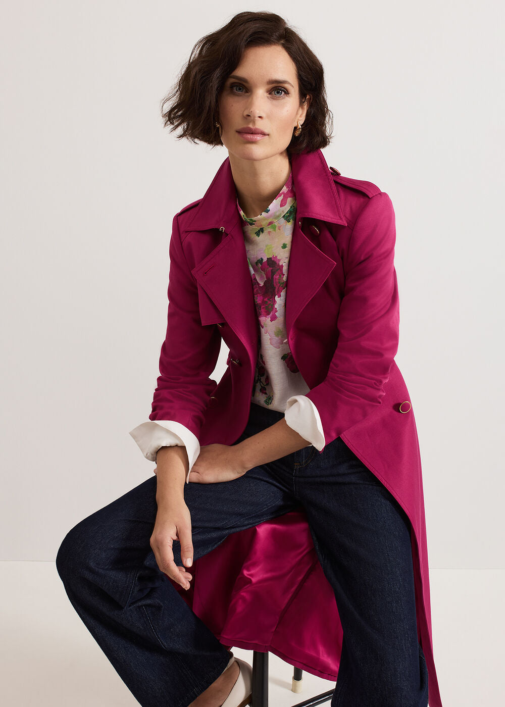 Cheryl Trench Coat - Pink