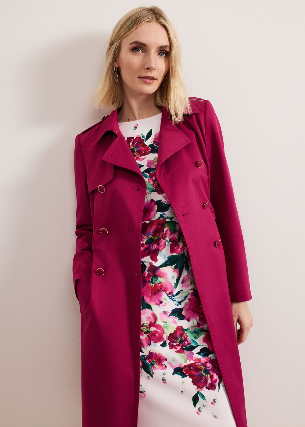 Cheryl Trench Coat - Pink