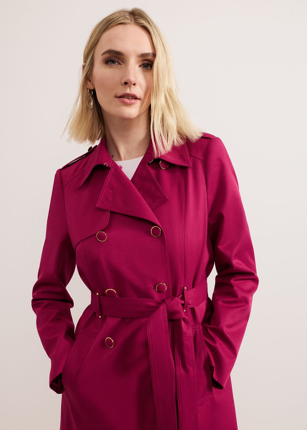 Cheryl Trench Coat - Pink