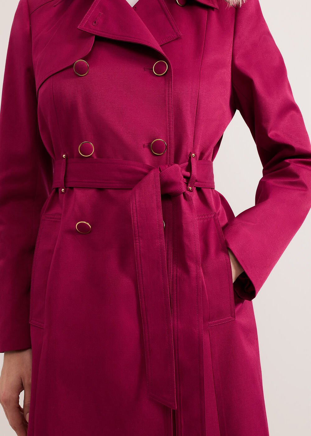 Cheryl Trench Coat - Pink