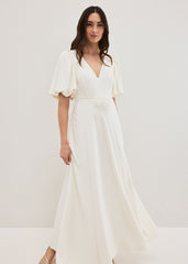 Ellie Cream Wedding Dress - Cream