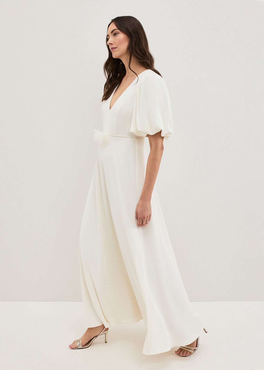 Ellie Cream Wedding Dress - Cream
