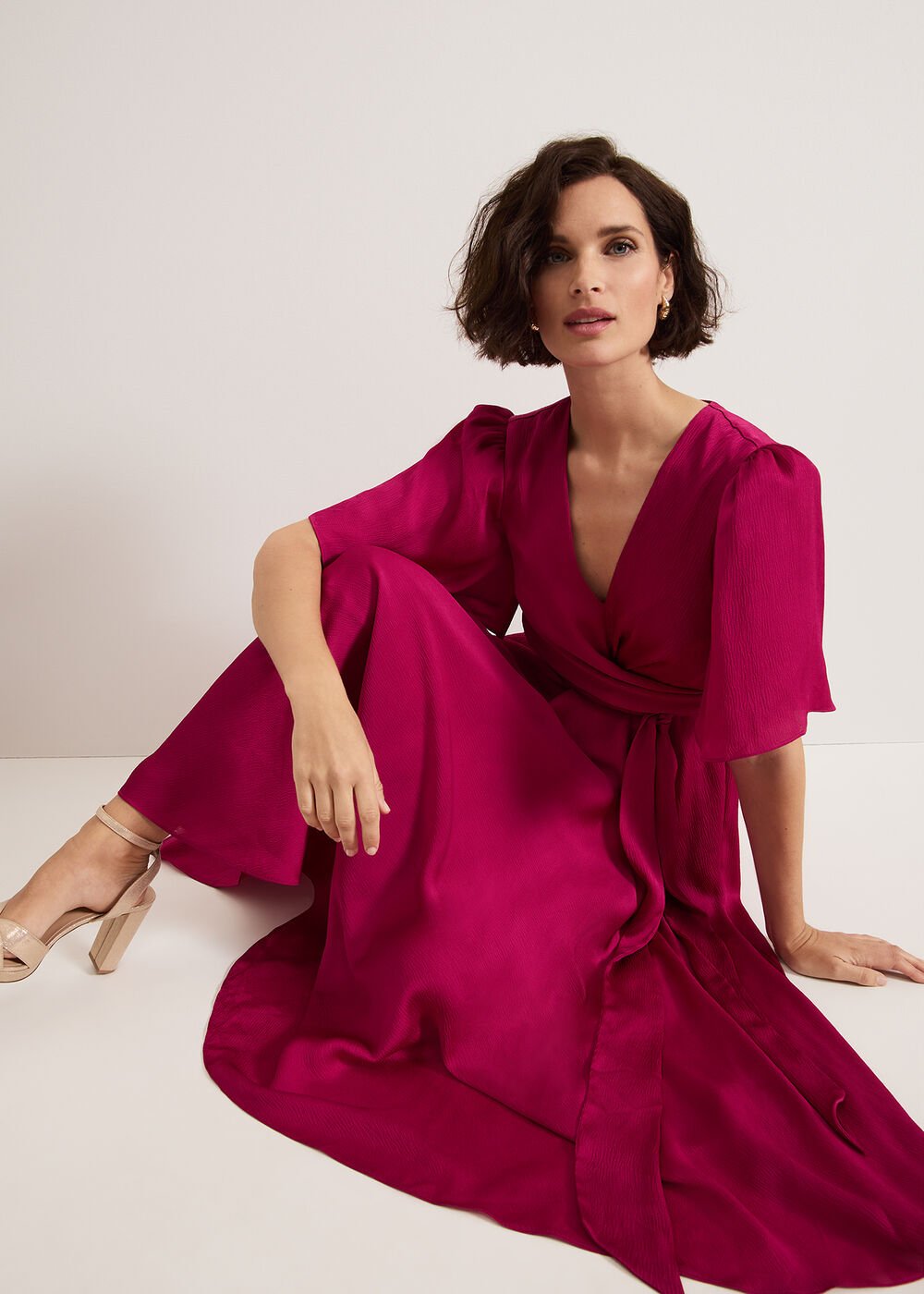 Abbie Textured Dress - Pink