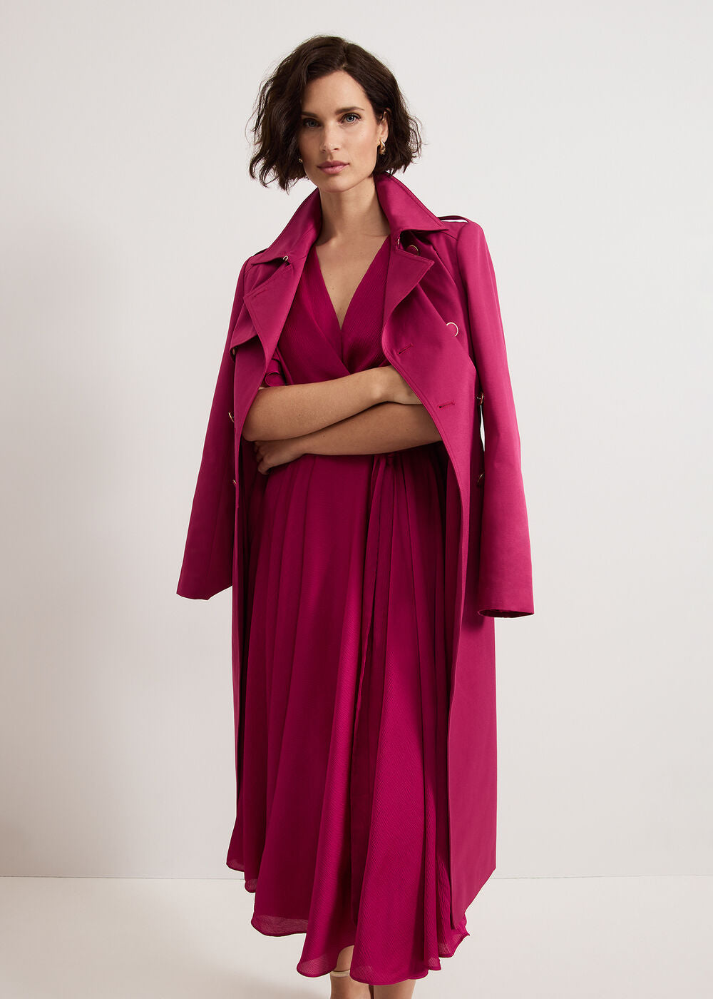 Abbie Textured Dress - Pink