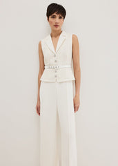 Ruby Sequin Tailored Jumpsuit - Ivory