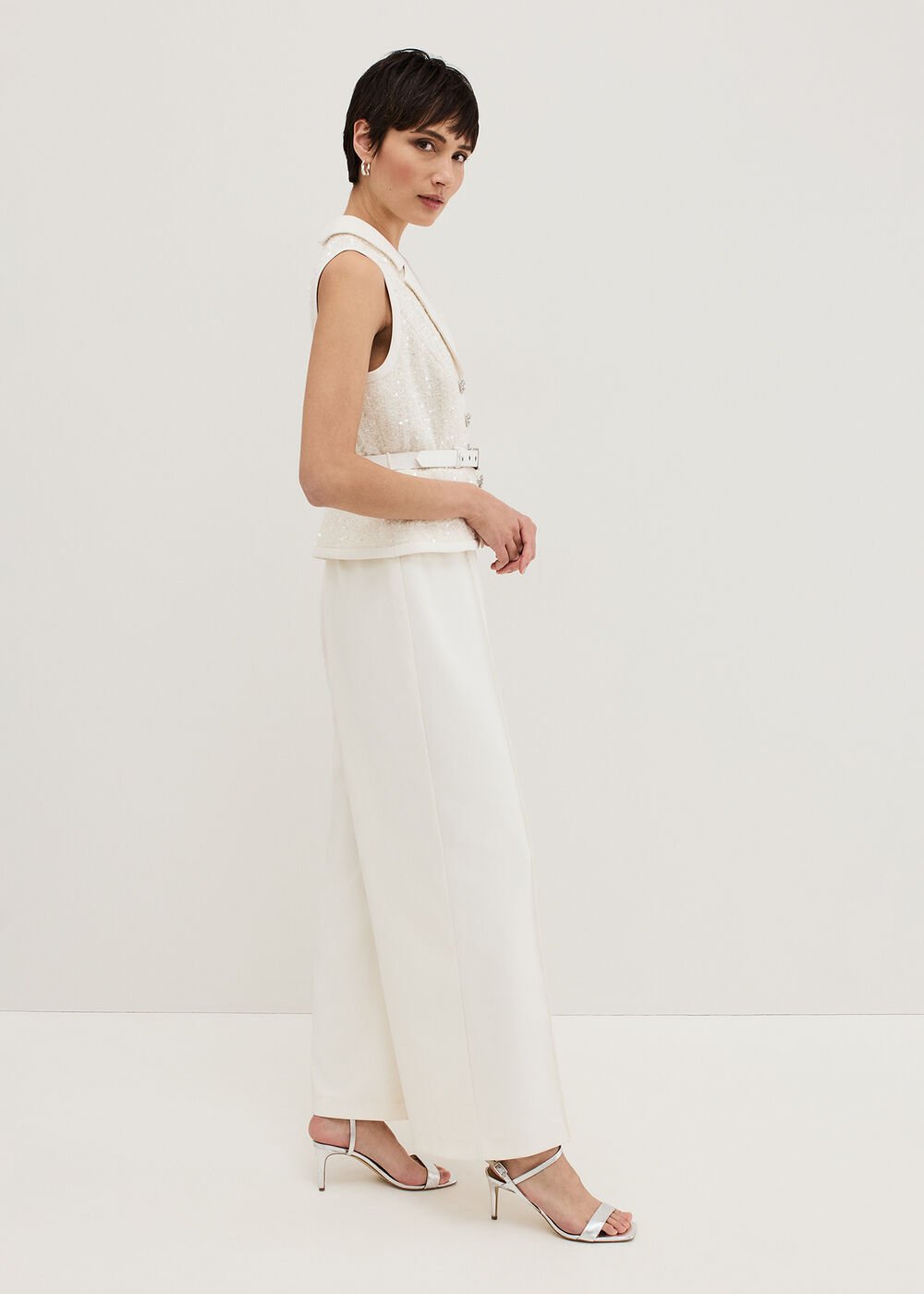 Ruby Sequin Tailored Jumpsuit - Ivory
