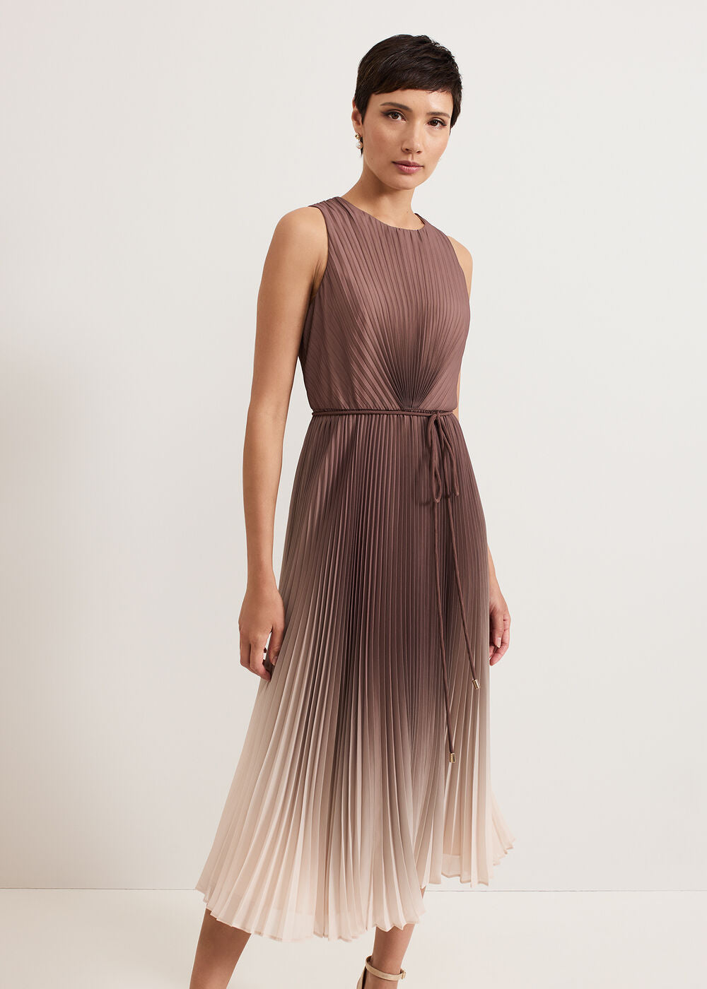 Simara Ombre Dress - Latte