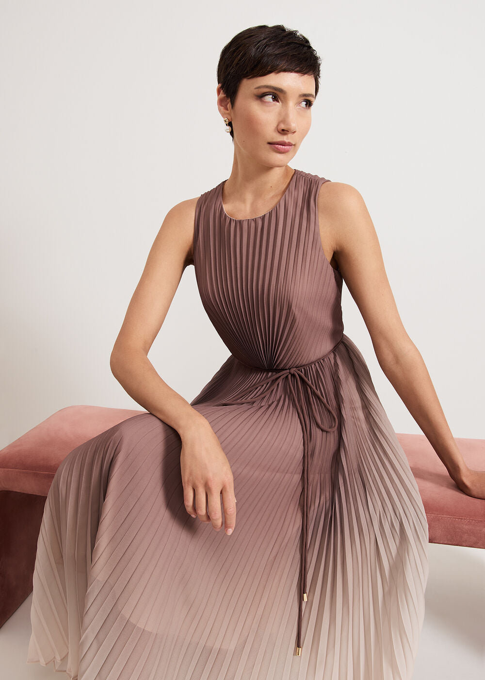 Simara Ombre Dress - Latte
