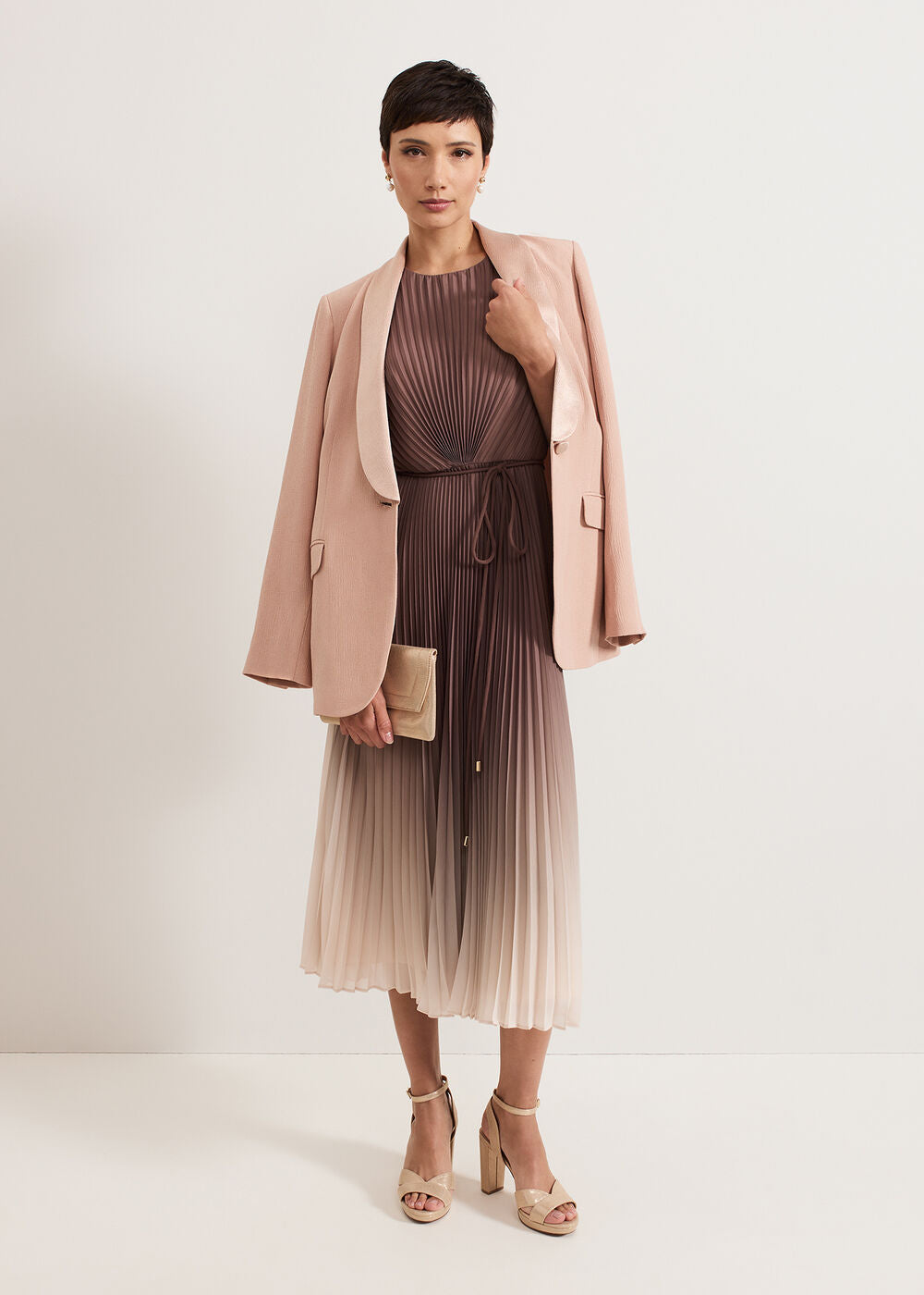Simara Ombre Dress - Latte