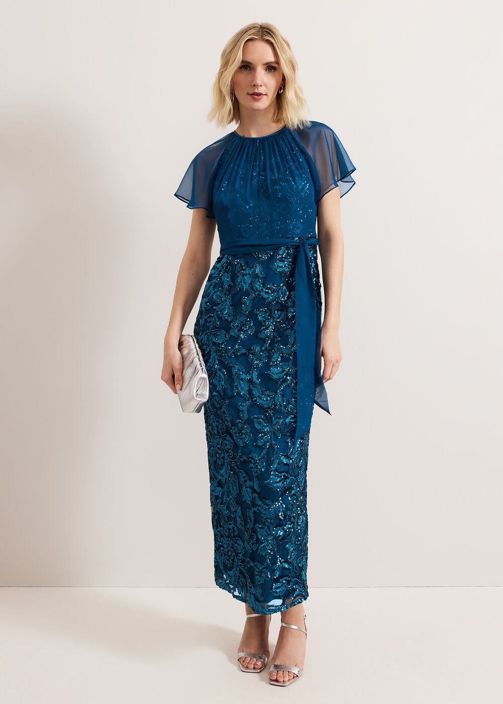 Talia Sequin Dress - Teal
