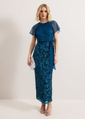 Talia Sequin Dress - Teal