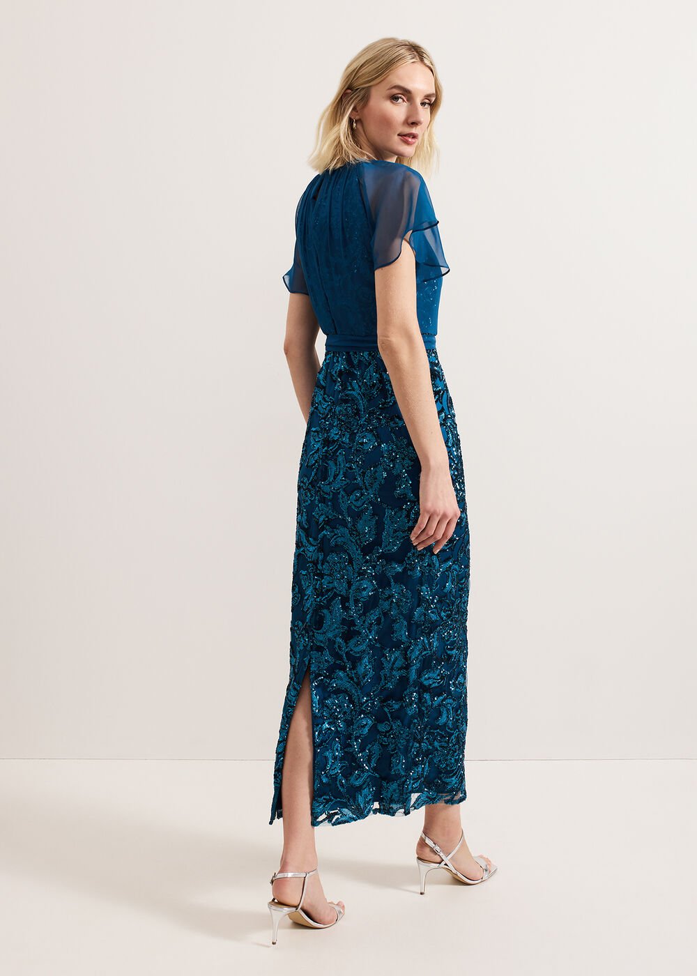 Talia Sequin Dress - Teal