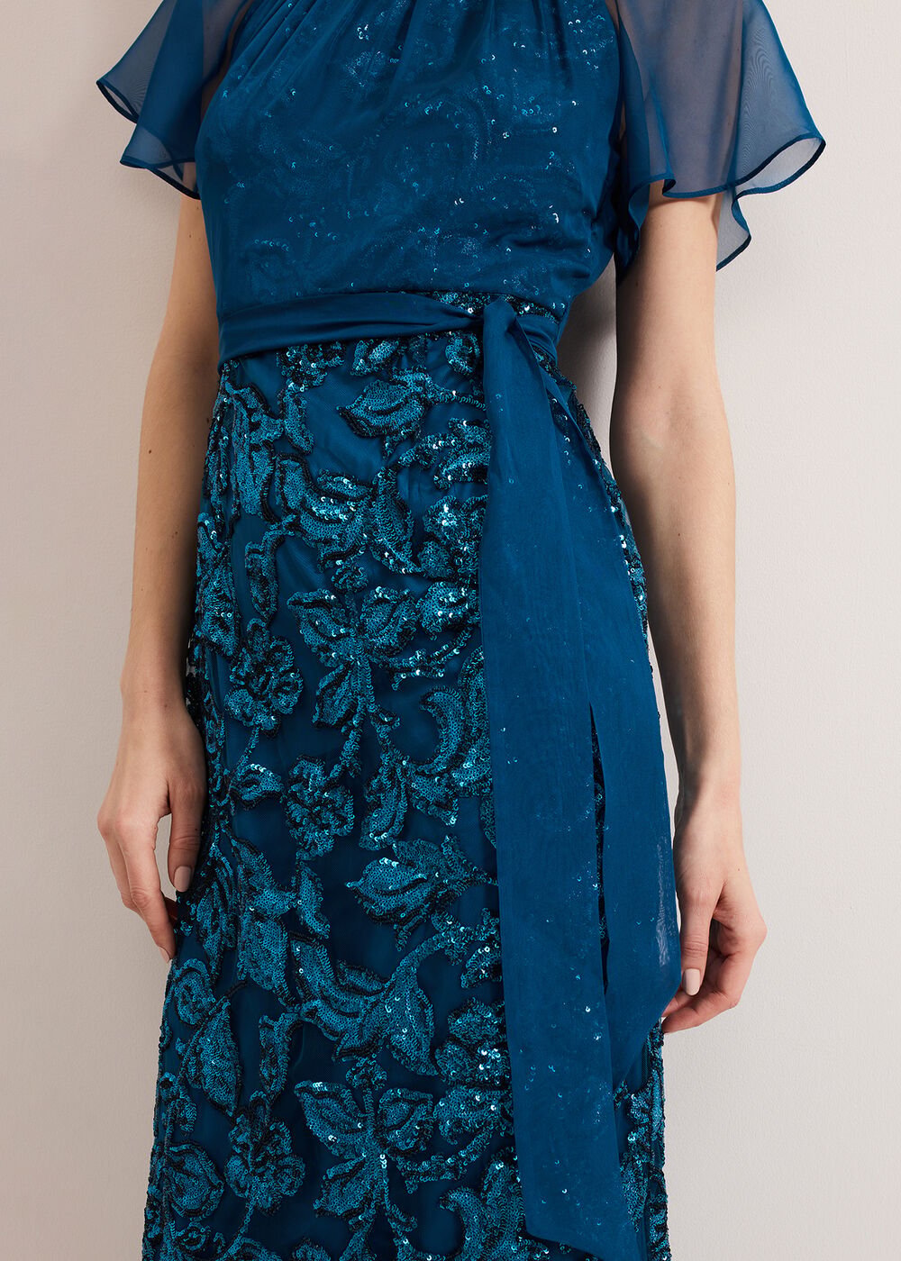 Talia Sequin Dress - Teal