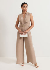 Petite Brea Jumpsuit - Latte