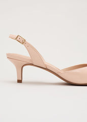 Bow Kitten Heel - Pale Pink