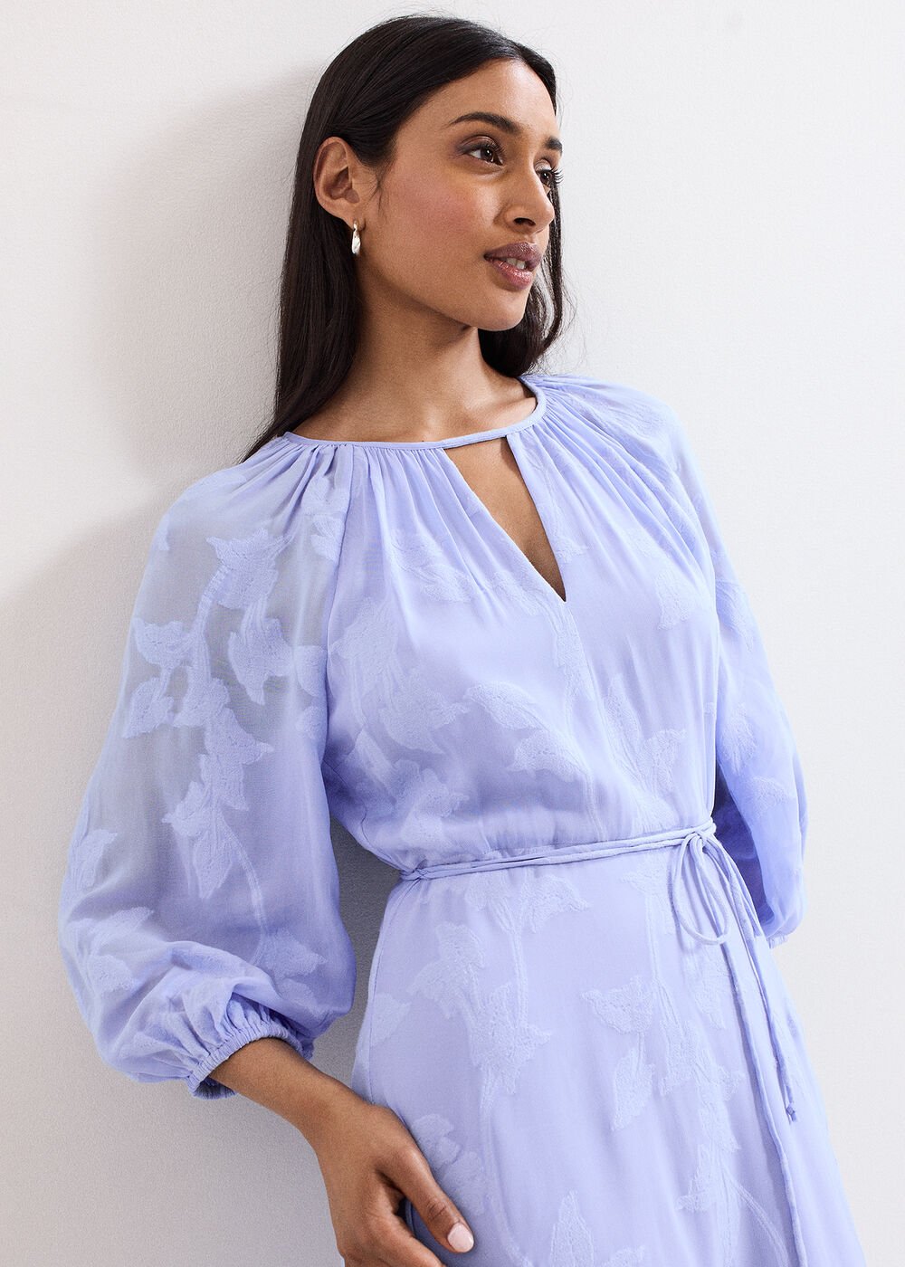 Liona Floral Dress - Blue