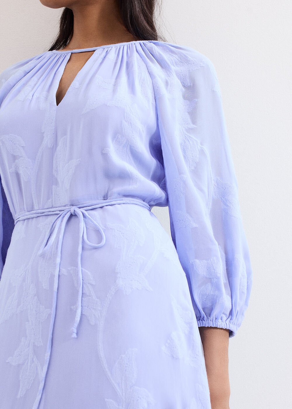 Liona Floral Dress - Blue