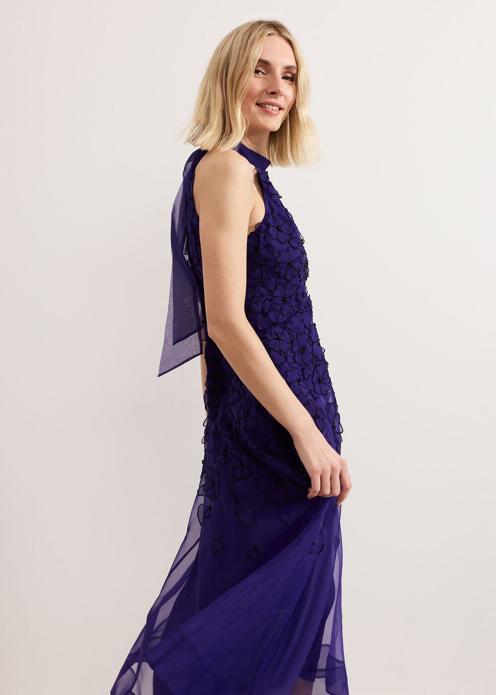 Georgie Beaded Dress - Purple