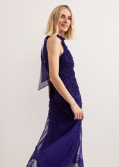 Georgie Beaded Dress - Purple