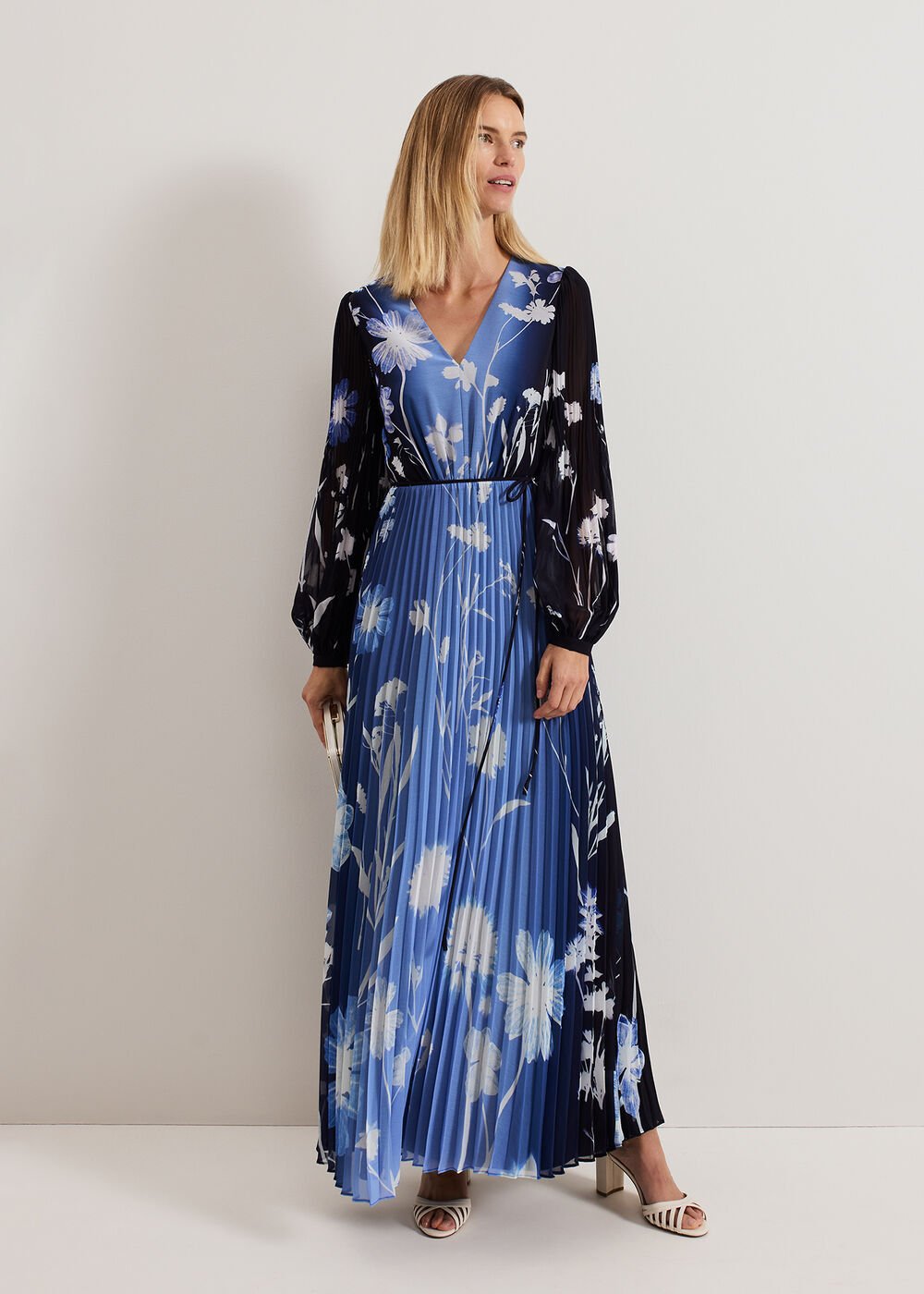 Annie Floral Maxi Dress - Blue