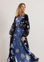 Annie Floral Maxi Dress - Blue