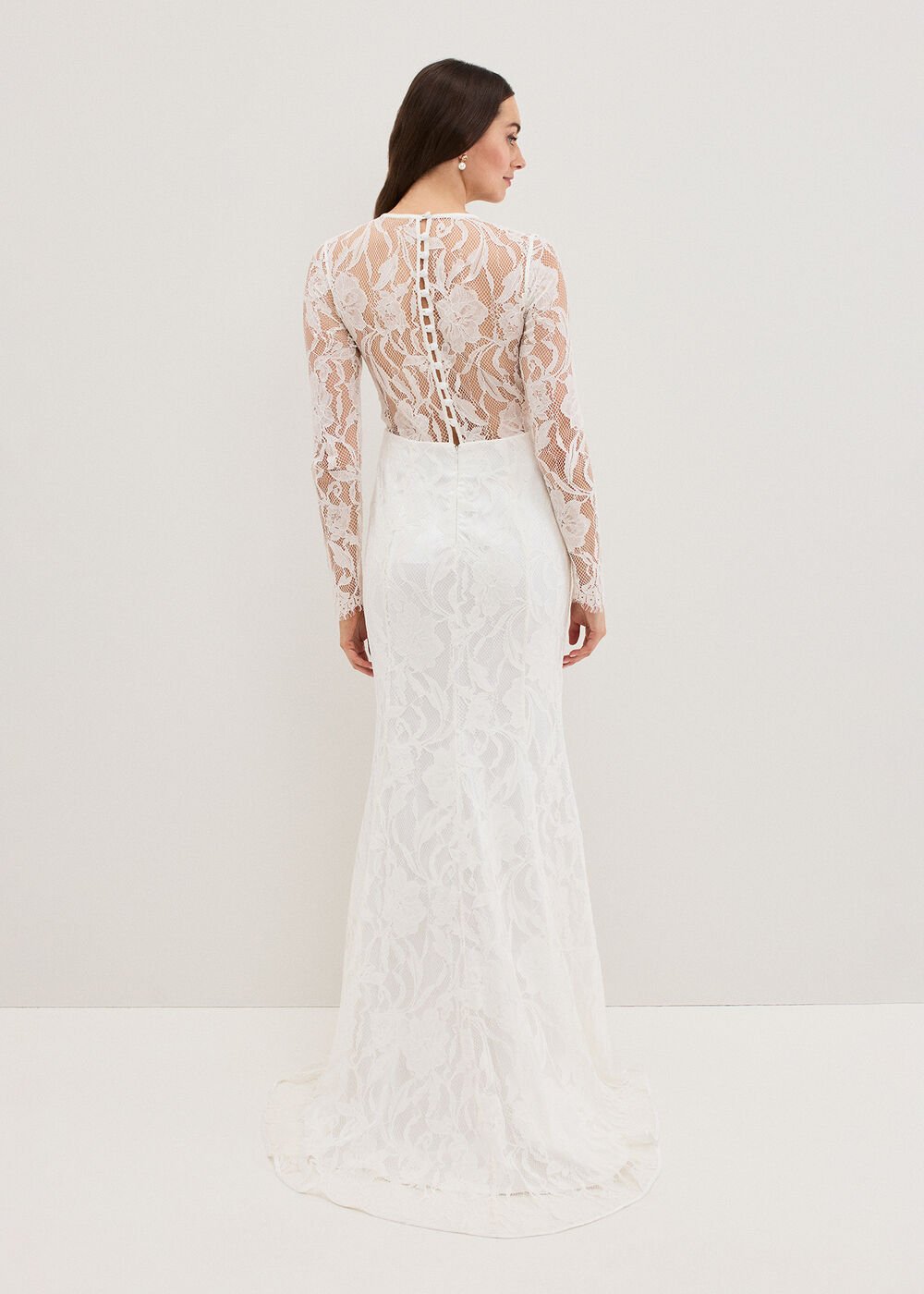 Aneeta Lace Wedding Dress - Ivory