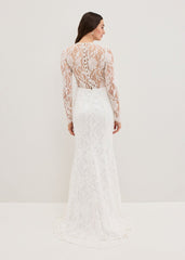 Aneeta Lace Wedding Dress - Ivory