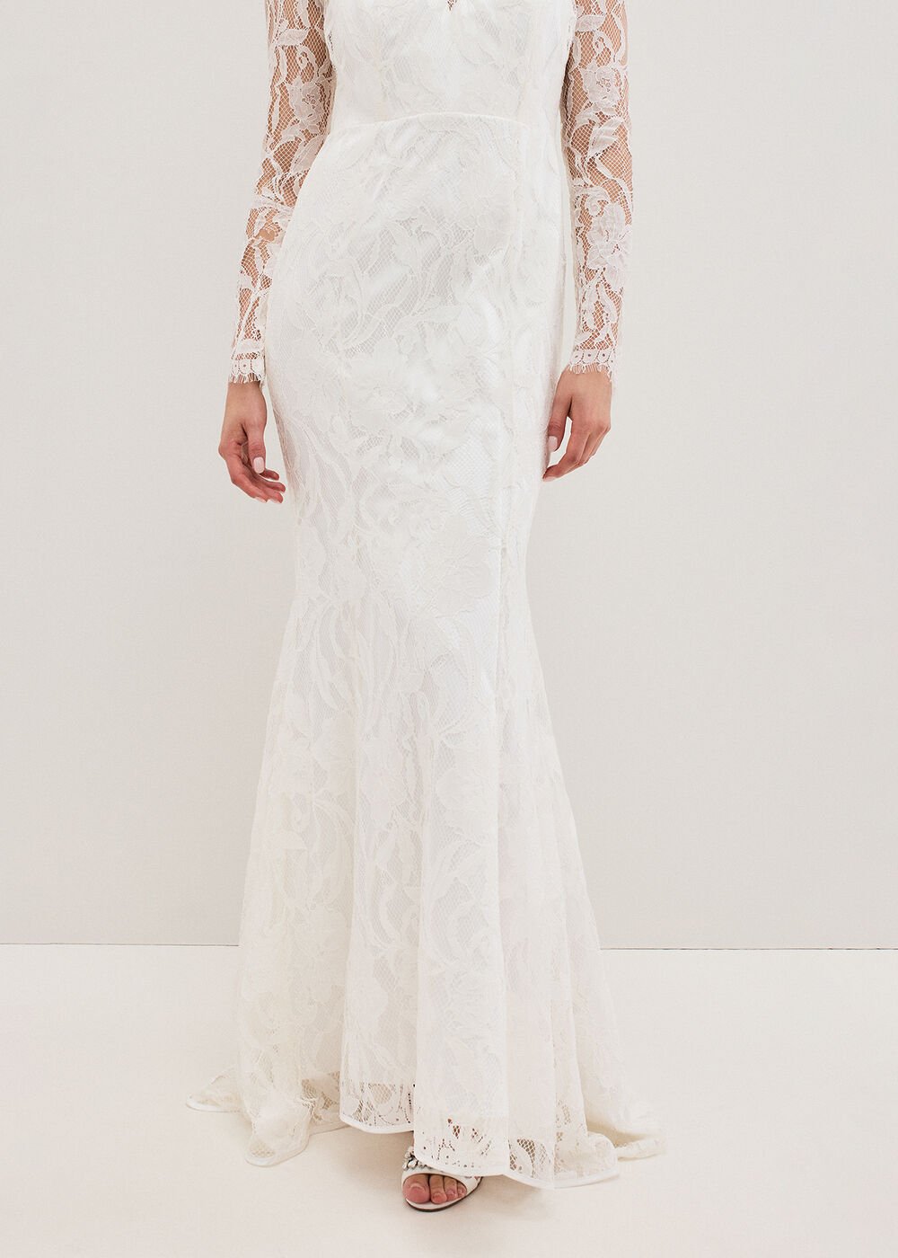 Aneeta Lace Wedding Dress - Ivory
