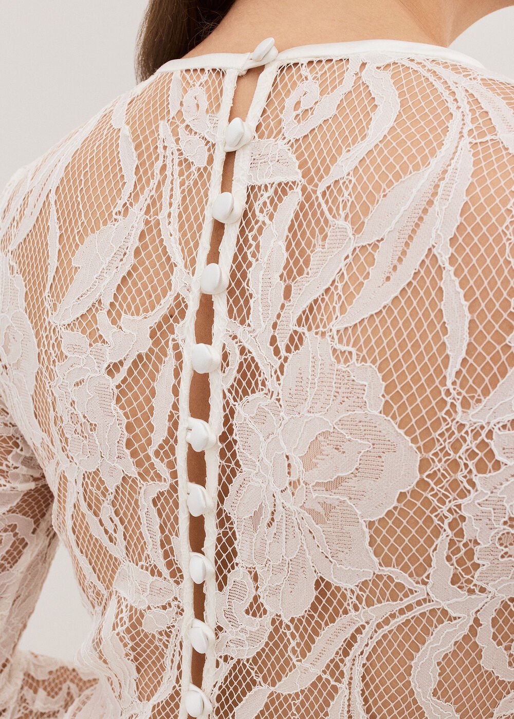 Aneeta Lace Wedding Dress - Ivory
