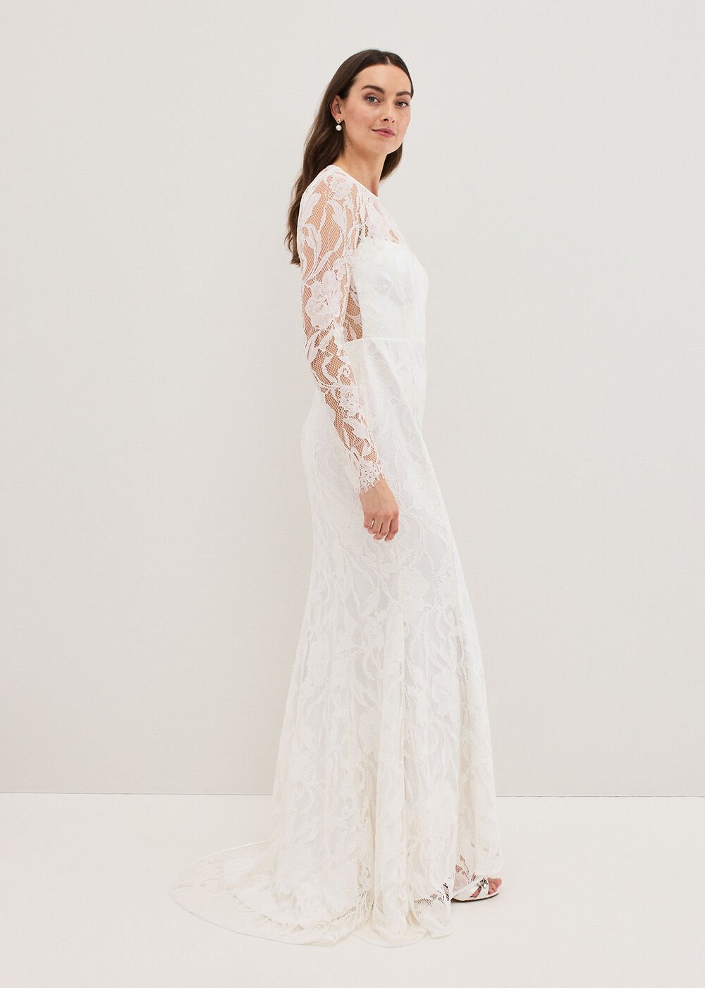 Aneeta Lace Wedding Dress - Ivory