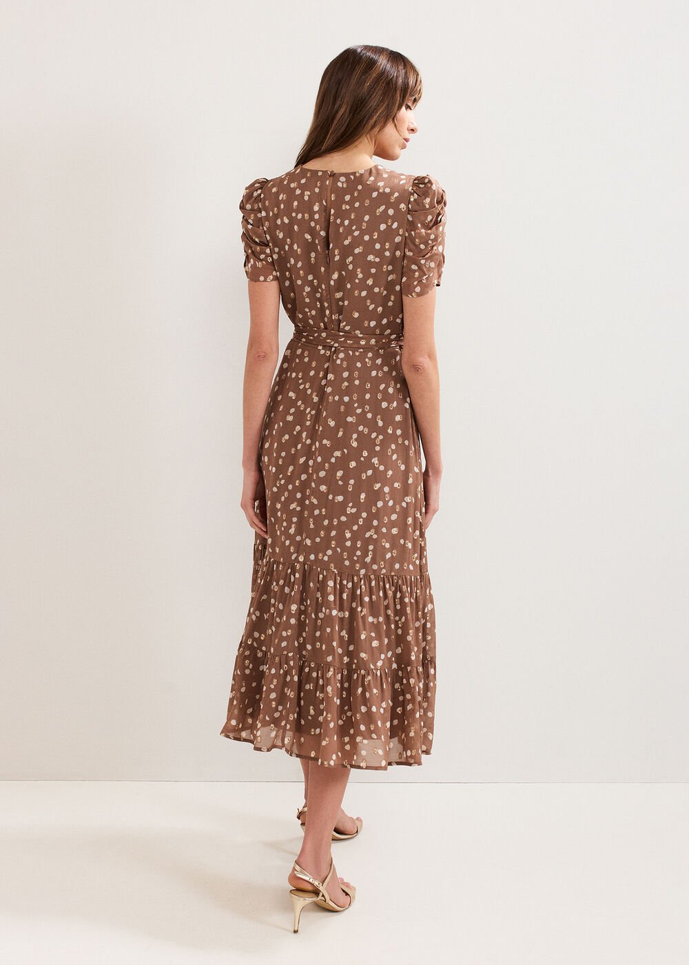Amy Spot Midi Dress - Multi