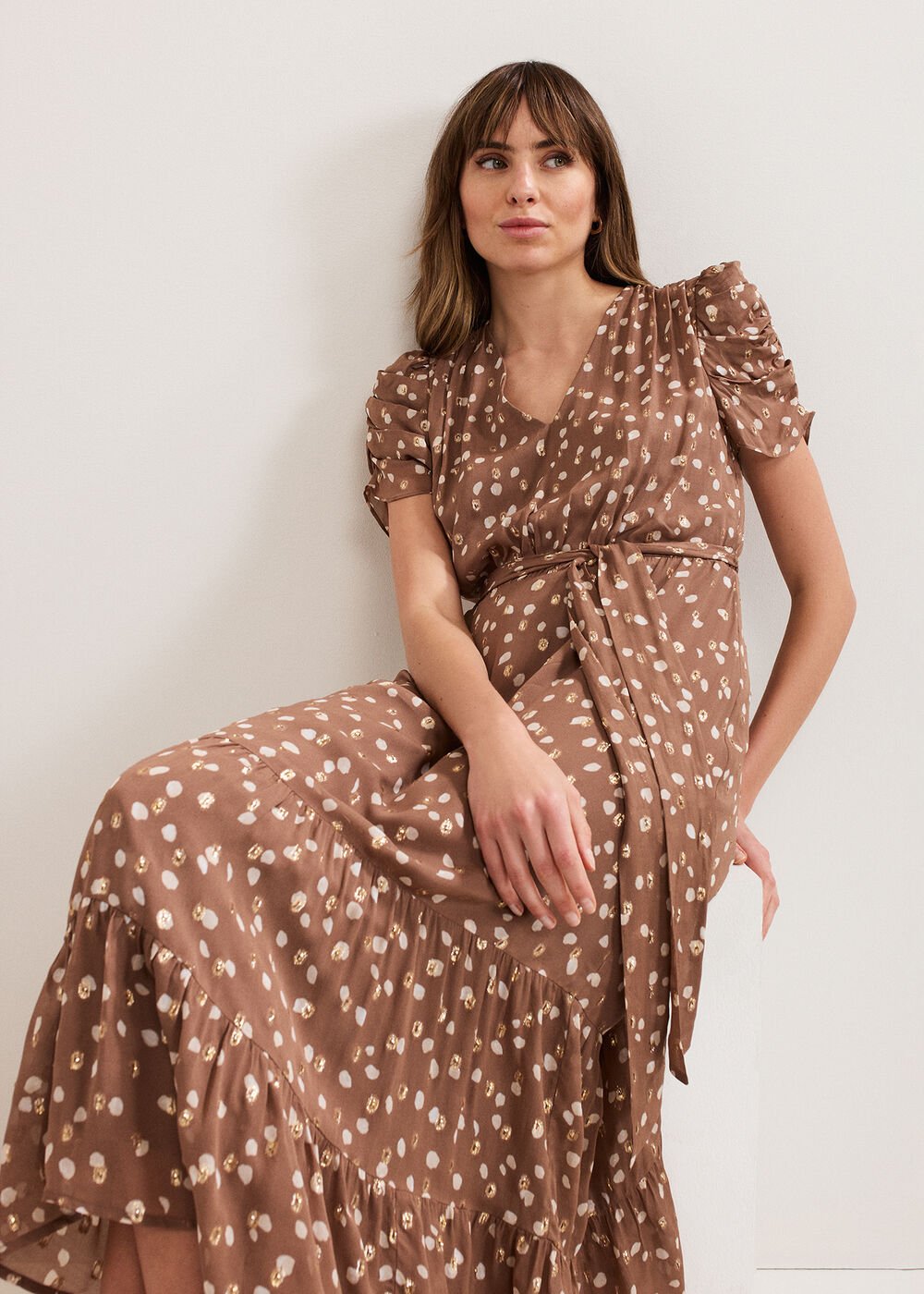 Amy Spot Midi Dress - Multi