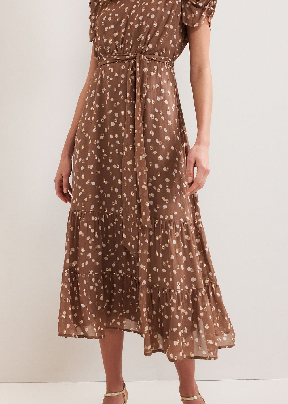 Amy Spot Midi Dress - Multi